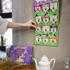 Kalendár Leros obsahujúci 29 bylinných čajov špeciálne zostavených pre kampaň Suchý február 2024.