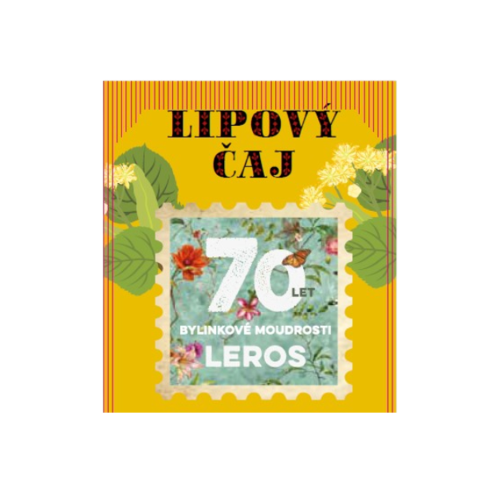 Limitovaná edice lipového čaje v retro krabičce, vyrobená k 70. výročí firmy Leros.  List lípy je nejen součástí našeho loga, ale lípa je též českým národním stromem. Lipový čaj je oblíbený jak pro svou lahodnou chuť, tak pro široké spektrum pozitivních účinků na lidské tělo i mysl. 