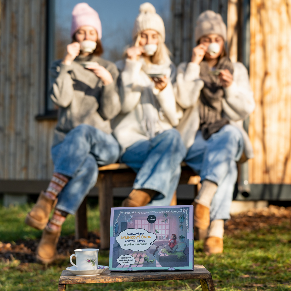 Čajová výzva na 28 dní bez promile. Skús s nami CELÝ FEBRUÁR odolávať nástrahám a pokušeniam alkoholu. Kalendár obsahuje 29 bylinných čajov, každodennú motiváciu pod QR kódom a zábavnú hru.