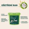 Veterinární bylinná směs na ošetření povrchových ran koní.  Ošetření otevřených ran Pomáhá zklidnit namáhanou pokožku Přispívá k péči o normální stav kůže 