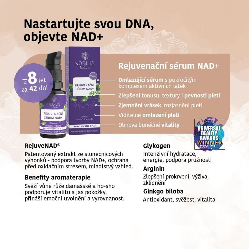 Sérum vďaka REJUVENAD® viditeľne omladí až o 8 rokov.
