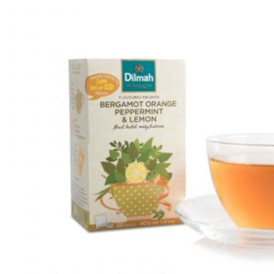 Lahodný bylinný čaj s citrusovou a pepermintovou vôňou a príjemne sladkastou chuťou, v ktorej sa pomaranč dopĺňa s kyselkavým bergamotom a sviežou mätou.