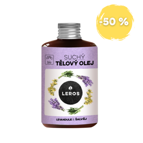 LEROS Telový suchý olej Levanduľa & šalvia
