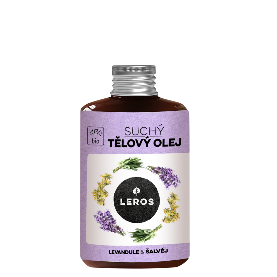 LEROS Telový suchý olej Levanduľa & šalvia