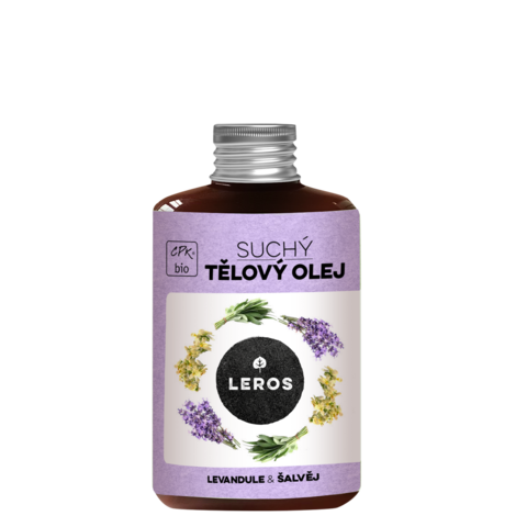 LEROS Telový suchý olej Levanduľa & šalvia