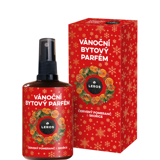 LEROS Vánoční bytový parfém červený pomeranč & skořice