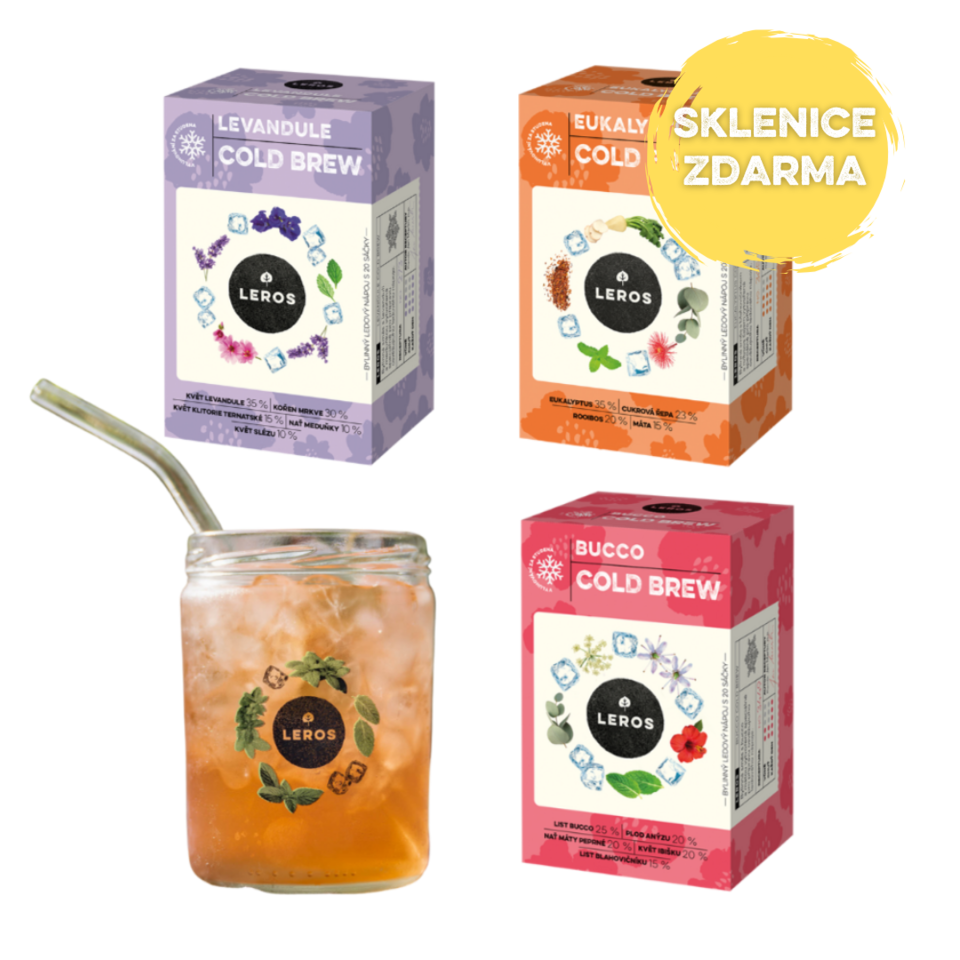 LEROS Balíček 3x COLD BREW & SKLENIČKA ZDARMA