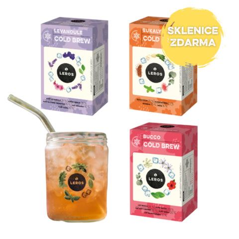 LEROS Balíček 3x COLD BREW & SKLENIČKA ZDARMA