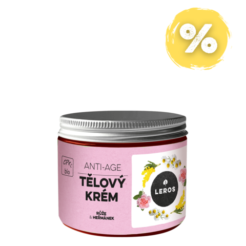 LEROS Anti-age tělový krém Růže & heřmánek