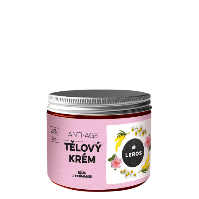 LEROS Anti-age tělový krém Růže & heřmánek