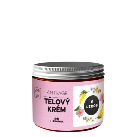 LEROS Anti-age tělový krém Růže & heřmánek