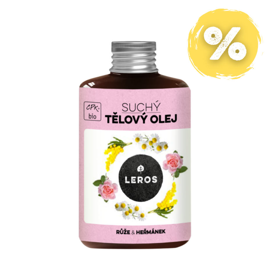 LEROS Suchý tělový olej Růže & heřmánek
