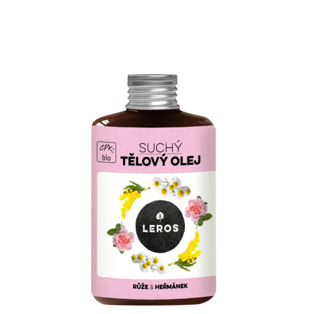 LEROS Suchý tělový olej Růže & heřmánek