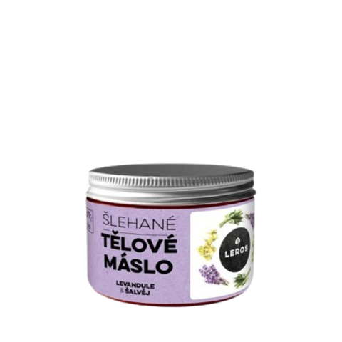 LEROS Šlehané tělové máslo levandule & šalvěj