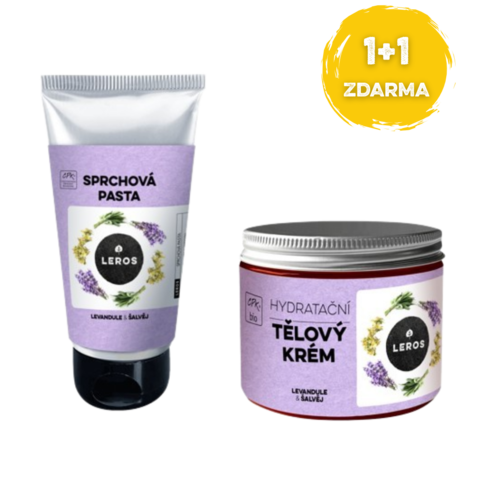 LEROS Tělový krém a sprchová pasta Levandule & šalvěj