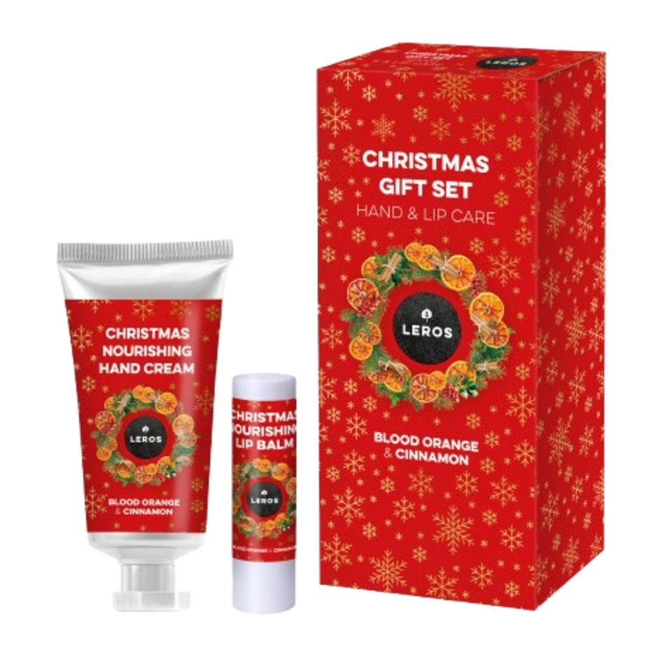 LEROS Vánoční dárková sada péče o ruce a rty (texty jsou v anglickém jazyce)