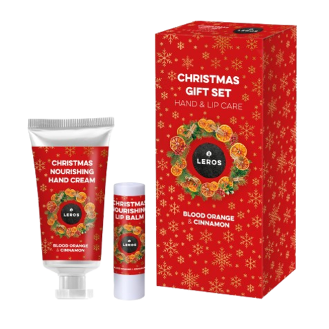 LEROS Vánoční dárková sada péče o ruce a rty (texty jsou v anglickém jazyce)