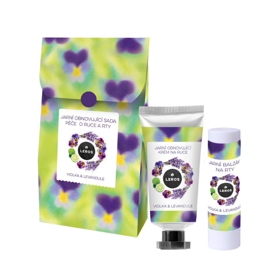LEROS Jarní obnovující sada péče o ruce a rty