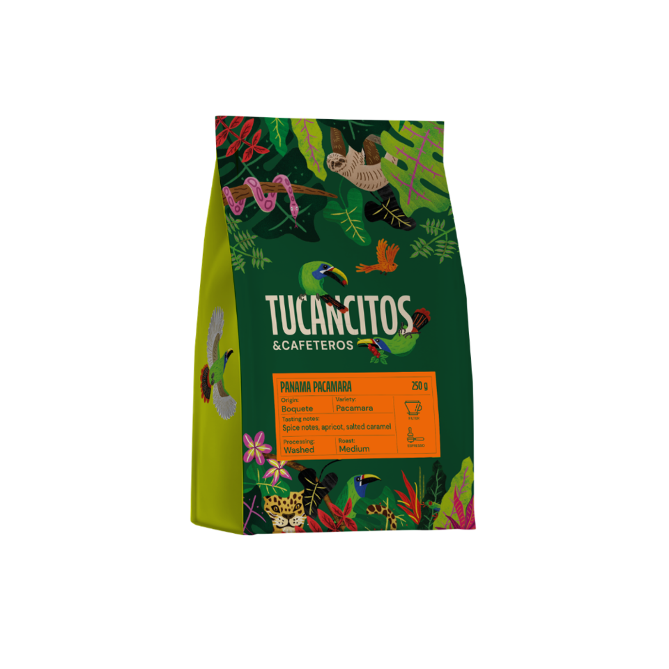 LEROS Tucancitos & Cafeteros Panama Pacamara/ESPRESSO i FILTR 250g