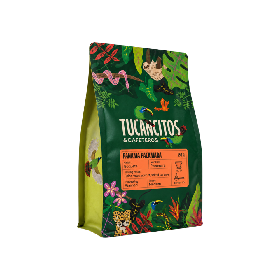 LEROS Tucancitos & Cafeteros Panama Pacamara/ESPRESSO i FILTR 250g