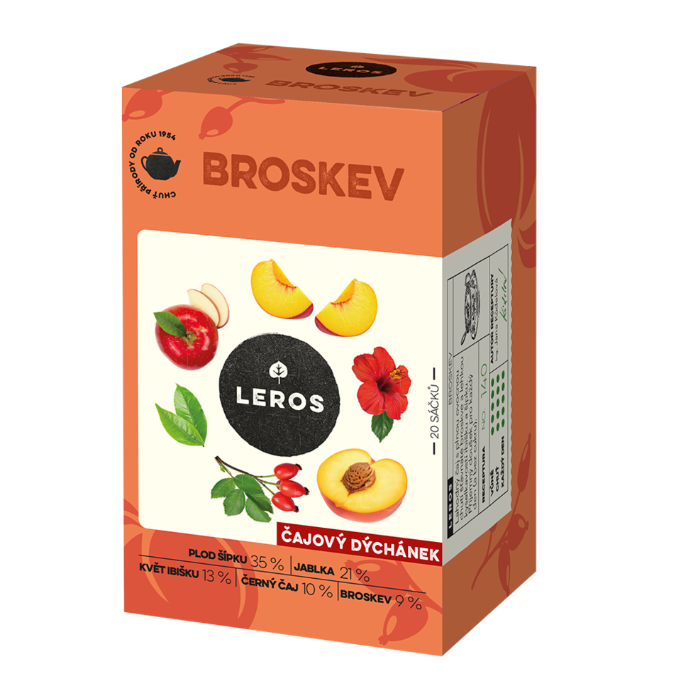 LEROS Čajový dýchánek Broskev