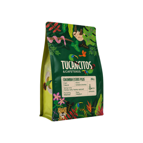 LEROS Tucancitos & Cafeteros Kolumbie Estate Plus / ESPRESSO 250g