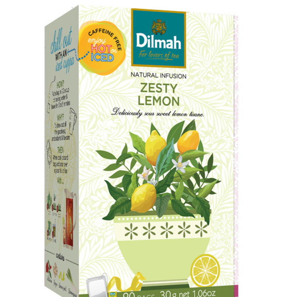 DILMAH Dilmah Čaj ovocný Naturally Zesty Lemon 20/1,5 g