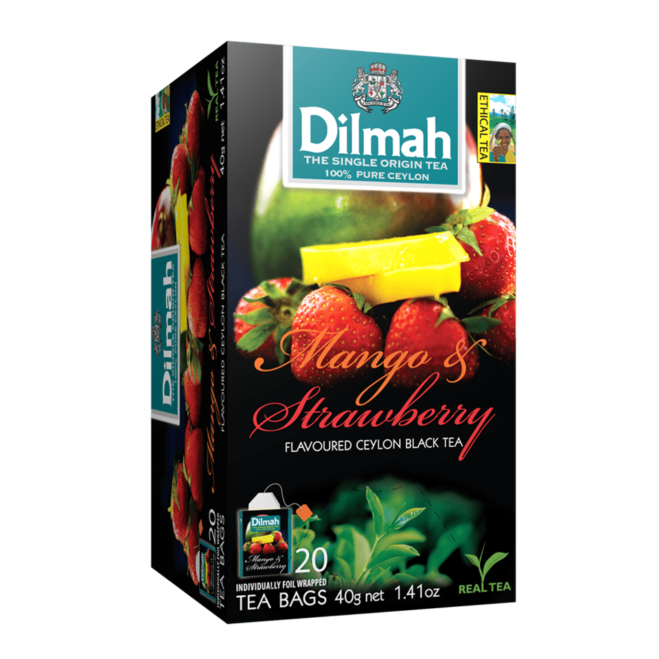 DILMAH Dilmah Čaj čierny Mango Jahoda 20/2 g