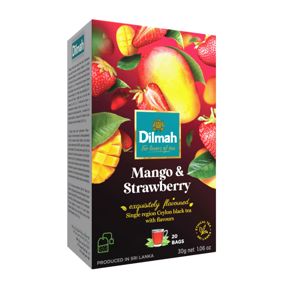 DILMAH Dilmah Čaj čierny Mango Jahoda 20/1,5 g, skupinovo balené
