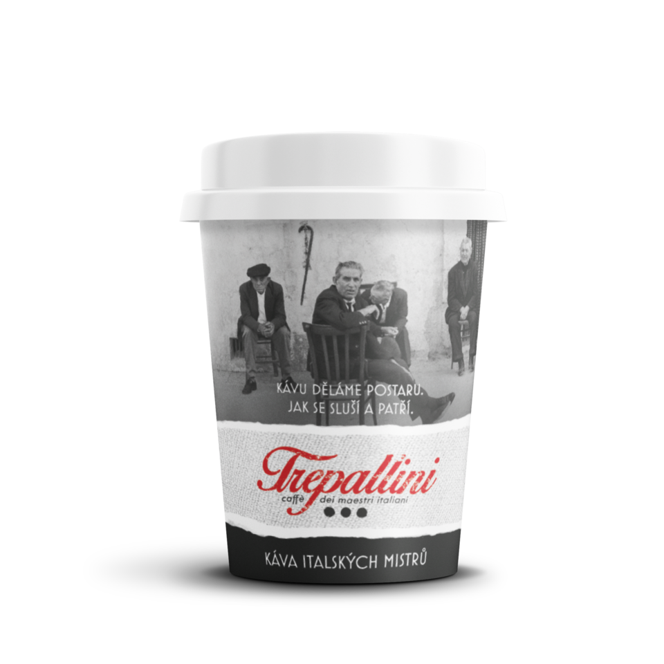 B2G_LEROS Kelímek Trepallini Eco cup Capuccino (kompostovatelný) (Karton, 50 ks)