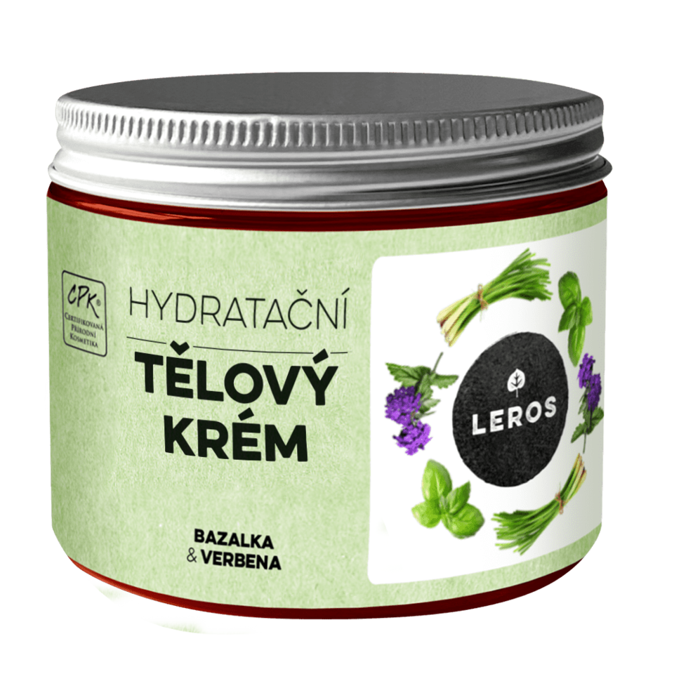 LEROS Vyživujúci telový krém, bazalka & verbena