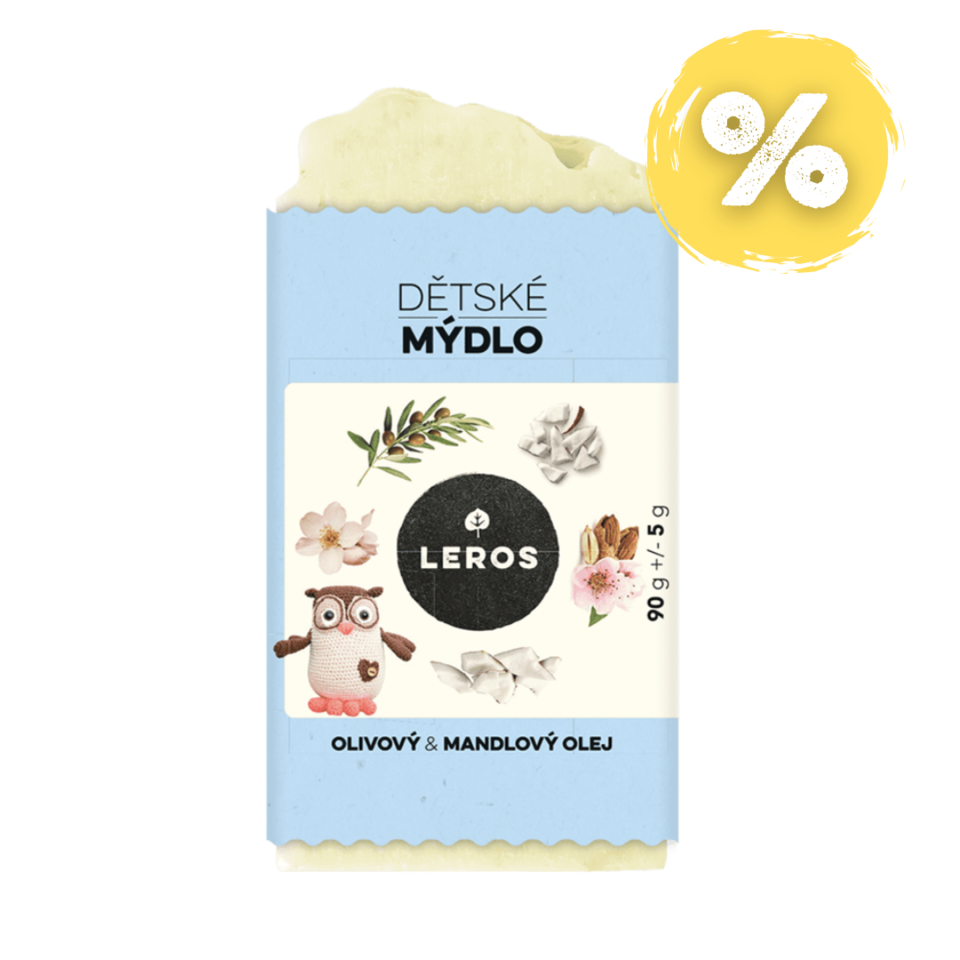LEROS Dětské mýdlo s olivovým a mandlovým olejem