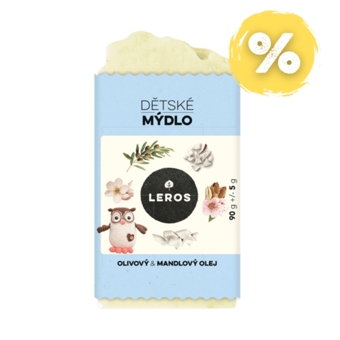 LEROS Detské mydlo s olivovým a mandľovým olejom