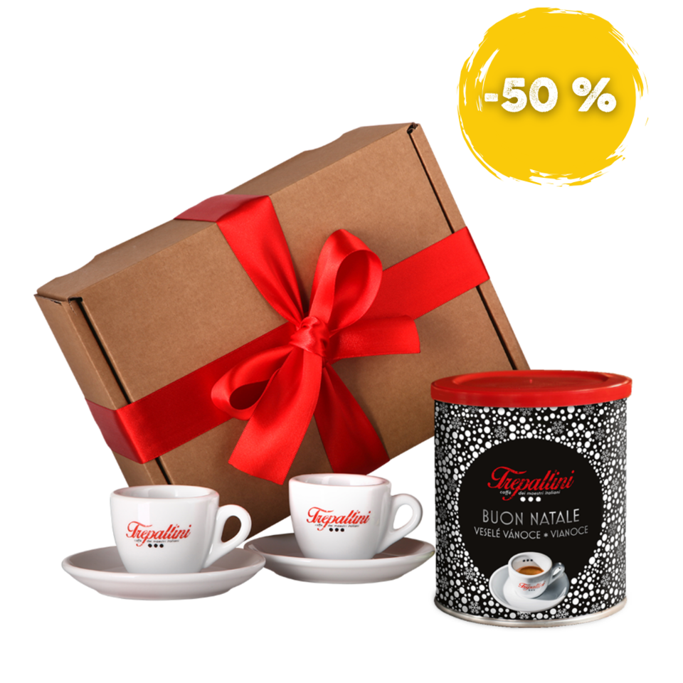 LEROS Darčekový balíček zrnkovej kávy + 2 šálky na Vianoce