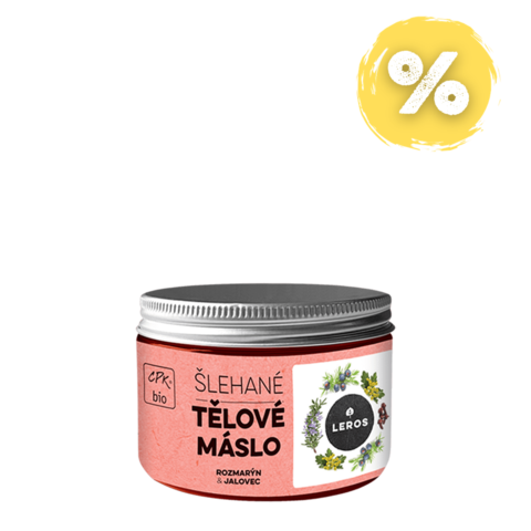 LEROS Šlehané tělové máslo rozmarýn & jalovec 